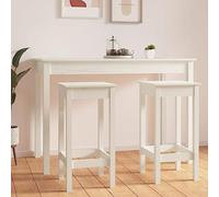 BOWEKAM Meubles, chaises, chaises de cuisine et de salle à manger, chaises de bar, 2 pièces, blanc, 40 x 40 x 78 cm en pin massif