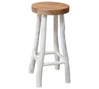 BOWEKAM Meubles, chaises, tabourets de table et de bar, tabouret de bar en teck massif