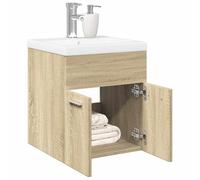 BOWEKAM Meubles, ensembles de meubles, ensembles de meubles de salle de bain, ensemble de meubles de salle de bain 2 pièces en chêne sonoma en bois d'ingénierie