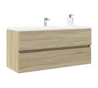 BOWEKAM Meubles, ensembles de meubles, ensembles de meubles de salle de bain, lavabo de salle de bain, chêne sonoma, 100 x 38,5 x 45 cm, bois d'ingénierie
