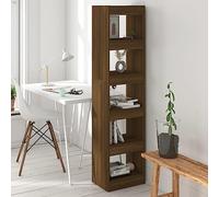 BOWEKAM Meubles, étagères, bibliothèques et étagères debout, armoire à livre/séparateur de pièce, chêne marron, 40 x 30 x 166 cm