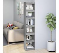 BOWEKAM Meubles, étagères, bibliothèques et étagères debout, armoire à livre/séparateur de pièce, gris Sonoma, 40 x 30 x 198 cm