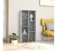 BOWEKAM Meubles, étagères, bibliothèques et étagères debout, armoire à livres, béton, gris, 50 x 25 x 106 cm
