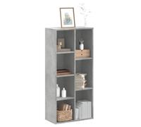 BOWEKAM Meubles, étagères, bibliothèques et étagères debout, bibliothèque en béton gris 50 x 25 x 105 cm