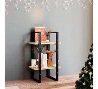 BOWEKAM Meubles, étagères, bibliothèques et étagères sur pied, armoire à livres à 2 niveaux en pin massif 40 x 30 x 70 cm