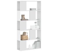 BOWEKAM Meubles, étagères, bibliothèques et étagères sur pied, bibliothèque à 5 niveaux, blanc, 80,5 x 23,5 x 162,5 cm
