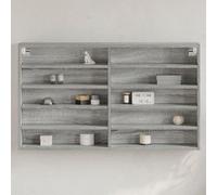 BOWEKAM Meubles, étagères, étagères murales et rebords, armoire en vitrine gris Sonoma 100 x 15 x 58 cm