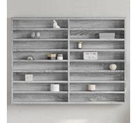 BOWEKAM Meubles, étagères, étagères murales et rebords, armoire en vitrine gris Sonoma 100 x 8,5 x 75 cm
