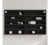 BOWEKAM Meubles, étagères, étagères murales et rebords, armoire en vitrine noire, 100 x 15 x 58 cm, bois d'ingénierie