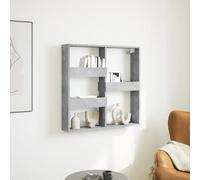 BOWEKAM Meubles, étagères, étagères murales et rebords, armoire murale, béton, gris, 80 x 15 x 80 cm, bois d'ingénierie