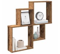 BOWEKAM Meubles, étagères, étagères murales et rebords, étagère murale en bois vieilli 80 x 15 x 78,5 cm