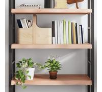 BOWEKAM Meubles, étagères, étagères murales et rebords, étagère murale marron clair, 80 x 40 x (2-6) cm, chêne massif traité