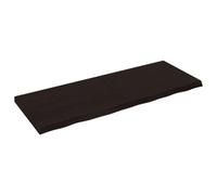 BOWEKAM Meubles, étagères, étagères murales et rebords, étagère murale marron foncé, 160 x 60 x (2-6) cm en bois massif traité chêne