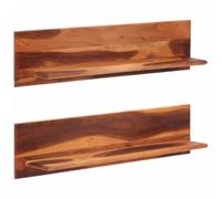 BOWEKAM Meubles, étagères, étagères murales et rebords, étagères murales 2 pièces 112 x 20 x 26 cm en bois d'acacia massif