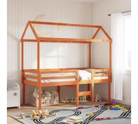 BOWEKAM Meubles, lits et accessoires, accessoires de cadre de lit et de lit, toit de lit pour enfants, cire marron 217 x 85,5 x 154 cm, pin massif
