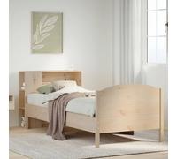 BOWEKAM Meubles, lits et accessoires, lits et cadres de lit, bibliothèque lit sans matelas 75 x 190 cm en pin massif