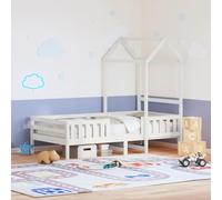 BOWEKAM Meubles, lits et accessoires, lits et cadres de lit, cadre de lit avec toit sans matelas, blanc, 90 x 200 cm