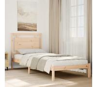 BOWEKAM Meubles, lits et accessoires, lits et cadres de lit, cadre de lit extra long sans matelas 100 x 220 cm en bois massif