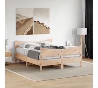 BOWEKAM Meubles, lits et accessoires, lits et cadres de lit, cadre de lit sans matelas, 135 x 190 cm, bois de pin massif double