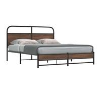 BOWEKAM Meubles, lits et accessoires, lits et cadres de lit, cadre de lit sans matelas, 150 x 200 cm, chêne marron