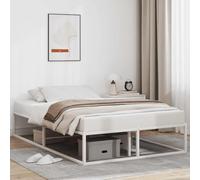BOWEKAM Meubles, lits et accessoires, lits et cadres de lit, cadre de lit sans matelas, blanc, 120 x 200 cm, métal