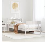 BOWEKAM Meubles, lits et accessoires, lits et cadres de lit, cadre de lit sans matelas, blanc 90 x 200 cm, pin massif
