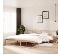BOWEKAM Meubles, lits et accessoires, lits et cadres de lit, cadre de lit sans matelas en bois massif 200 x 200 cm