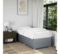 BOWEKAM Meubles, lits et accessoires, lits et cadres de lit, cadre de lit sans matelas, gris clair, 90 x 190 cm, tissu simple