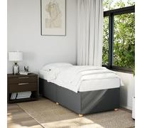 BOWEKAM Meubles, lits et accessoires, lits et cadres de lit, cadre de lit sans matelas, gris foncé, tissu 100 x 200 cm