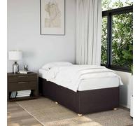 BOWEKAM Meubles, lits et accessoires, lits et cadres de lit, cadre de lit sans matelas, marron foncé, 90 x 190 cm, tissu simple