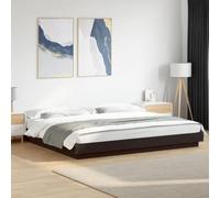 BOWEKAM Meubles, lits et accessoires, lits et cadres de lit, cadre de lit sans matelas noir, 180 x 200 cm, super king size