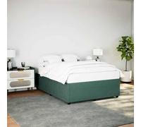 BOWEKAM Meubles, lits et accessoires, lits et cadres de lit, cadre de lit sans matelas, vert foncé, 140 x 190 cm, velours