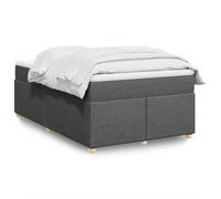 BOWEKAM Meubles, lits et accessoires, lits et cadres de lit, lit à sommier tapissier avec matelas gris foncé 120 x 200 cm tissu