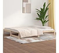 BOWEKAM Meubles, lits et accessoires, lits et cadres de lit, lit gigogne sans matelas 2 x (80 x 200) cm en pin massif