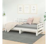 BOWEKAM Meubles, lits et accessoires, lits et cadres de lit, lit gigogne sans matelas, blanc, 2 x (90 x 200) cm