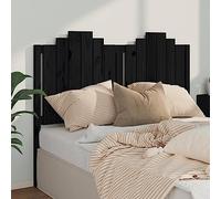 BOWEKAM Meubles, lits et accessoires, têtes de lit et pieds de lit, tête de lit noir, 146 x 4 x 110 cm, pin massif