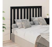 BOWEKAM Meubles, lits et accessoires, têtes de lit et pieds de lit, tête de lit noir, 146 x 6 x 101 cm, pin massif
