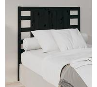 BOWEKAM Meubles, lits et accessoires, têtes de lit et pieds de lit, tête de lit noire, 106 x 4 x 100 cm, pin massif