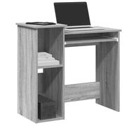 BOWEKAM Meubles, meubles de bureau, bureau, bureau avec étagères, gris Sonoma, 84 x 40 x 78 cm, bois d'ingénierie