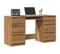 BOWEKAM Meubles, meubles de bureau, bureau, bureau en chêne artisanal, 140 x 50 x 77 cm