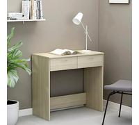 BOWEKAM Meubles, meubles de bureau, bureau, chêne sonoma, 80 x 40 x 75 cm, bois d'ingénierie