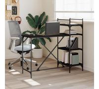 BOWEKAM Meubles, meubles de bureau, bureau d'ordinateur avec étagères, noir, 120 x 47 x 109 cm
