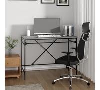 BOWEKAM Meubles, meubles de bureau, bureau, gris Sonoma, 100 x 50 x 75 cm, bois d'ingénierie et fer