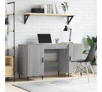 BOWEKAM Meubles, meubles de bureau, bureau, gris Sonoma, 140 x 50 x 75 cm, bois d'ingénierie