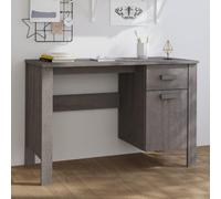 BOWEKAM Meubles, meubles de bureau, bureau, HAMAR gris clair 113 x 50 x 75 cm en bois de pin massif