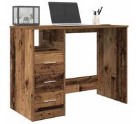 BOWEKAM Meubles, meubles de bureau, bureau, vieux bois 102 x 76 x 50 cm