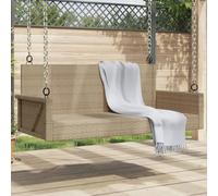 BOWEKAM Meubles, meubles d'extérieur, sièges d'extérieur, bancs d'extérieur, banc balançoire beige 119 x 56 x 48 cm en polyrotin