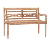 BOWEKAM Meubles, meubles d'extérieur, sièges d'extérieur, bancs d'extérieur, banc Batavia 120 cm en bois de teck massif blanc délavé