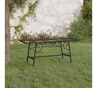 BOWEKAM Meubles, meubles d'extérieur, sièges extérieurs, bancs d'extérieur, banc d'arbre 110 cm, acier noir