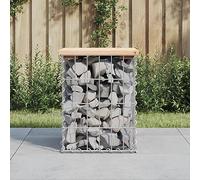 BOWEKAM Meubles, meubles d'extérieur, sièges extérieurs, bancs d'extérieur, banc de jardin, design gabion 33 x 31 x 42 cm en bois massif de pin